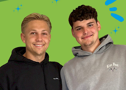 Tom und Thorge zusammen auf dem Foto, Tom ist mit dem Studium fertig, Thorge fängt an