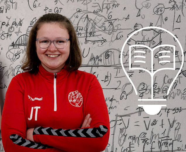 Auf dem Foto ist Jomana abgebildet, die ihren Abschluss beim VfL gemacht hat